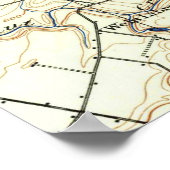 Poster Carte vintage d'Erie Pennsylvanie (1899) (Coin)