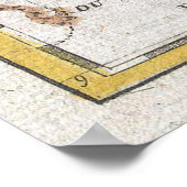 Poster Carte vintage des Antilles (1780) (Coin)