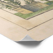 Poster Carte vintage des Balkans (1841) (Coin)