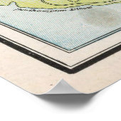 Poster Carte vintage des Bermudes (1901) (Coin)