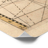 Poster Carte vintage des Caraïbes (1672) (Coin)