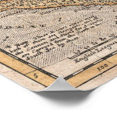 Poster Carte vintage des Caraïbes (1732) (Coin)