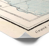 Poster Carte vintage des Caraïbes (1886) (Coin)