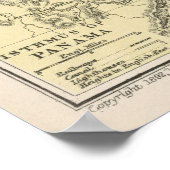 Poster Carte vintage des Caraïbes (1892) (Coin)