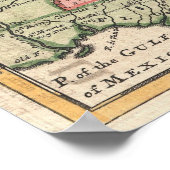 Poster Carte vintage des Carolinas (1746) (Coin)