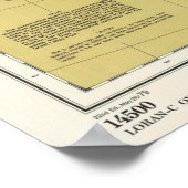 Poster Carte vintage des Grands Lacs (1979) (Coin)