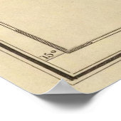 Poster Carte vintage des îles Leeward (1822) (Coin)