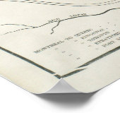 Poster Carte vintage des Montagnes Blanches (1871) (Coin)