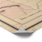 Poster Carte vintage des monts Adirondack (1879) (Coin)