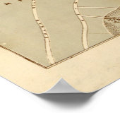 Poster Carte vintage des monuments de Londres Angleterre (Coin)