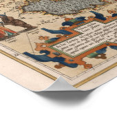 Poster Carte vintage des transports (Coin)