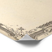 Poster Carte vintage d'Evansville Indiana (1876) (Coin)