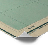 Poster Carte vintage d'Hawaï (1886) (Coin)