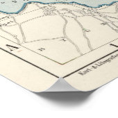 Poster Carte vintage d'Oslo Norvège (1911) (Coin)