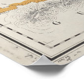 Poster Carte vintage du Belize (1921) (Coin)