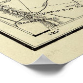 Poster Carte vintage du Canada (1897) (Coin)