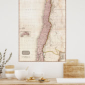 Poster Carte vintage du Chili (1818) (Cuisine)