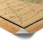 Poster Carte vintage du CO de Leadville (1895) (Coin)