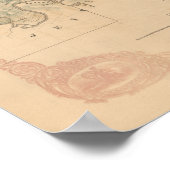 Poster Carte vintage du comté de Saint Louis (Coin)