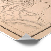 Poster Carte vintage du Kansas (1859) (Coin)