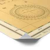 Poster Carte vintage du lac Supérieur (1832) (Coin)