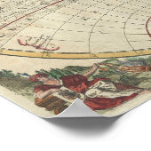Poster Carte vintage du monde (1744) (Coin)