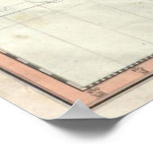 Poster Carte vintage du monde (1801) (Coin)