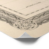 Poster Carte vintage du monde (1870) (Coin)