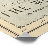 Poster Carte vintage du monde (1883) (Coin)