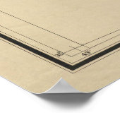 Poster Carte vintage du Nevada (1894) (Coin)