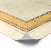 Poster Carte vintage du Pérou (1638) (Coin)