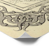 Poster Carte vintage du Pérou et de la Bolivie (1856) (Coin)