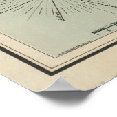 Poster Carte vintage du vignoble de Martha (1913) (Coin)