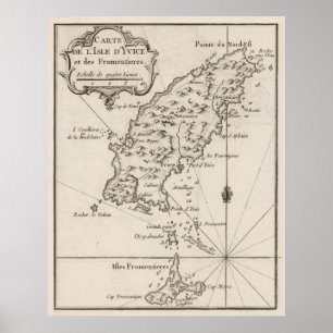 Poster Carte vintage Ibiza Espagne (1764)