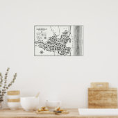 Poster Carte vintage Innsmouth (Cuisine)