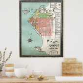 Poster Carte vintage Iquique Chile (1895) (Cuisine)