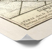 Poster Carte vintage Lille France (1708) (Coin)