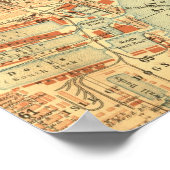 Poster Carte vintage Londres (Coin)