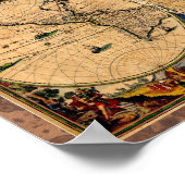 Poster Carte vintage Nova totius terrarum 1625 (Coin)