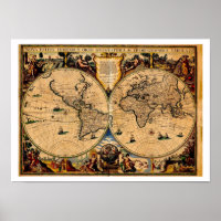 Carte vintage Nova totius terrarum 1625