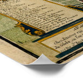 Poster Carte vintage Paris France (1766) (Coin)