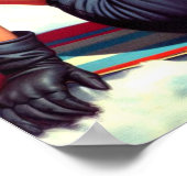 Poster Carte vintage Snowboard (Coin)