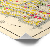 Poster Carte Yonkers New York (Coin)