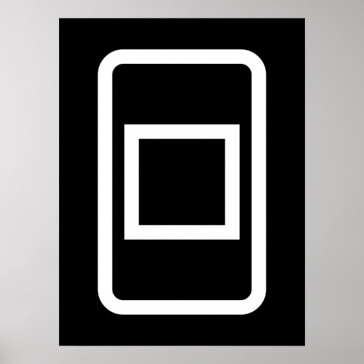 Poster Carte Zener | Carré creux (Devant)