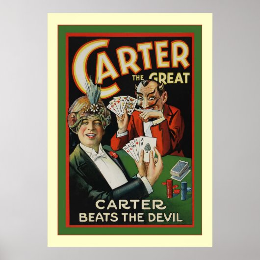 Poster Carter Le Grand ~ Magicien Vintage (Devant)