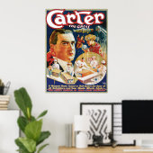 Poster Carter Le grand magicien Vintage publicité (Bureau à domicile)