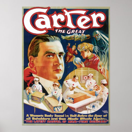 Poster Carter Le grand magicien Vintage publicité (Devant)