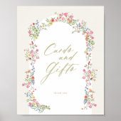 Poster Cartes à ressort à arc fleuri Cadeaux signe de dou (Devant)