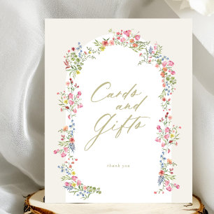 Poster Cartes à ressort à arc fleuri Cadeaux signe de dou