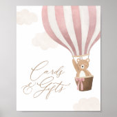 Poster Cartes Baby showers et cadeaux pour ours en peluch (Devant)